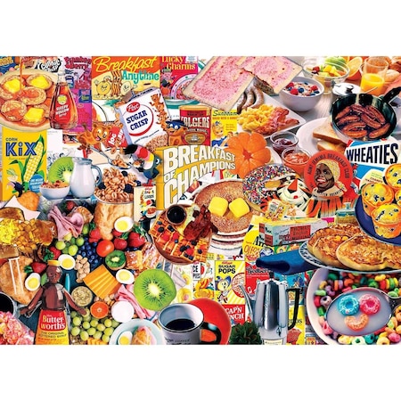 The Mountain Valley® Spring Water Master Pieces 71949 Flashbacks Breakfast of Champions Puzzle - 1000 Piece 71949